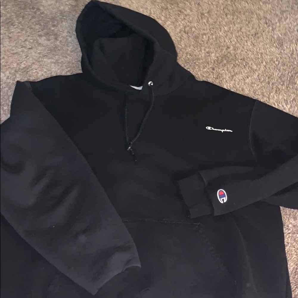 Champion size large black hoodie